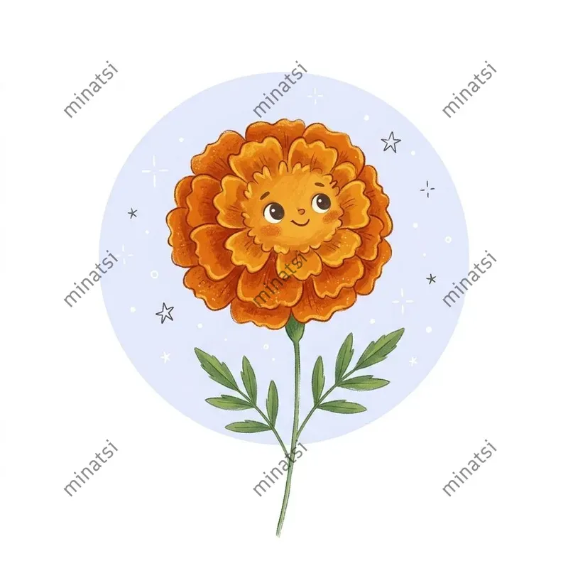 Cute Flower Gouache Portraits