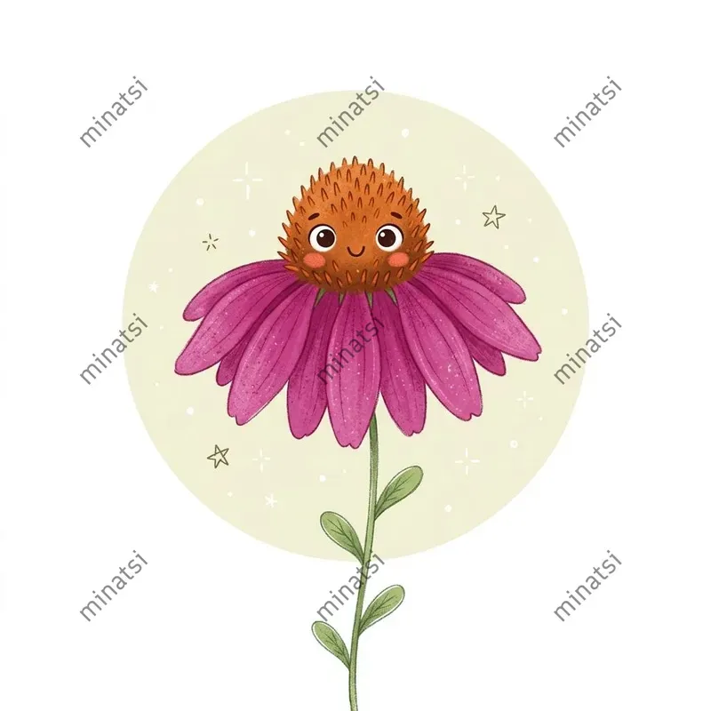 Cute Flower Gouache Portraits
