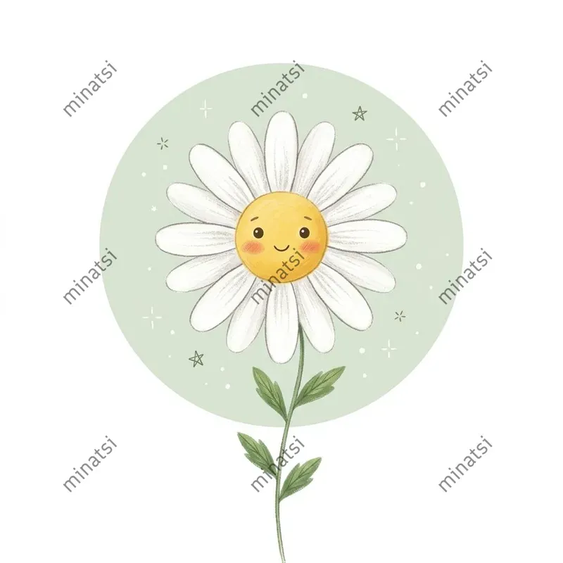 Cute Flower Gouache Portraits