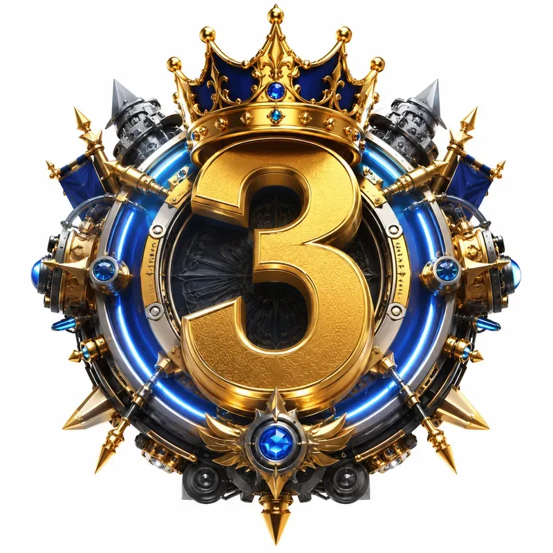 Royal Crown Number Emblems