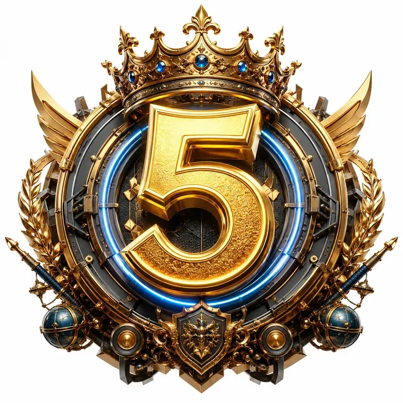Royal Crown Number Emblems