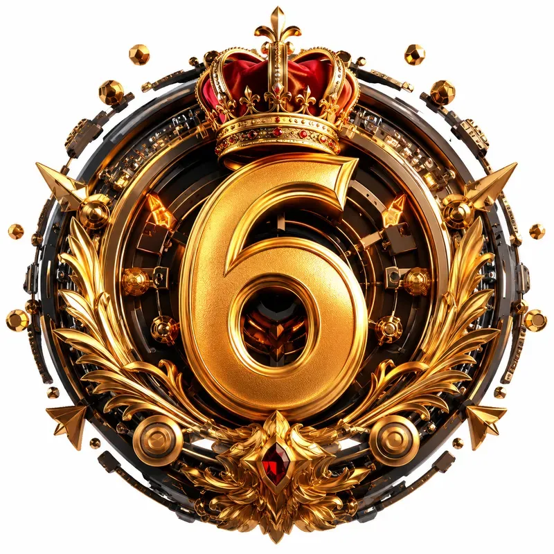 Royal Crown Number Emblems