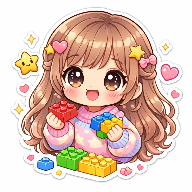 Cute Chibi Girl Sticker Generator