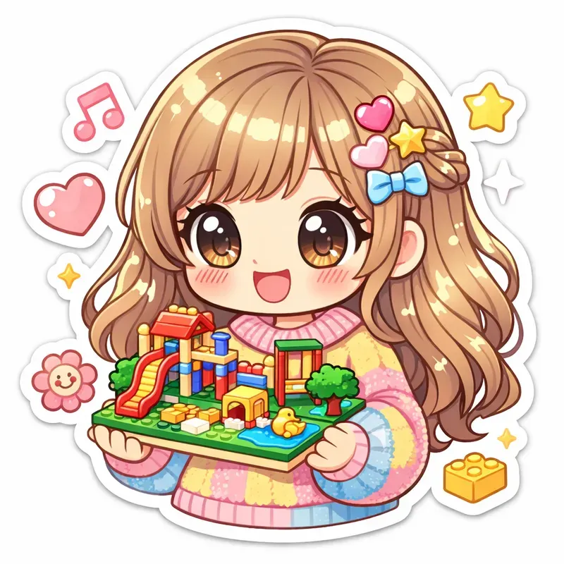Cute Chibi Girl Sticker Generator