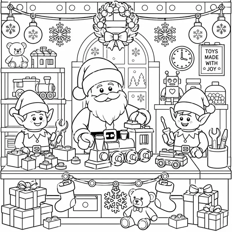 Lego Christmas Coloring