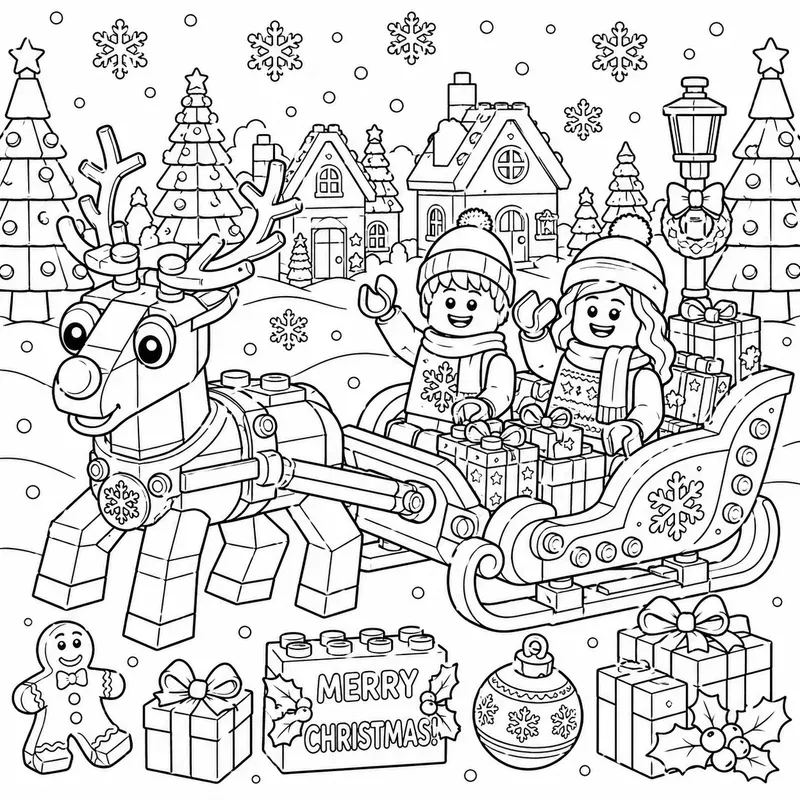 Lego Christmas Coloring