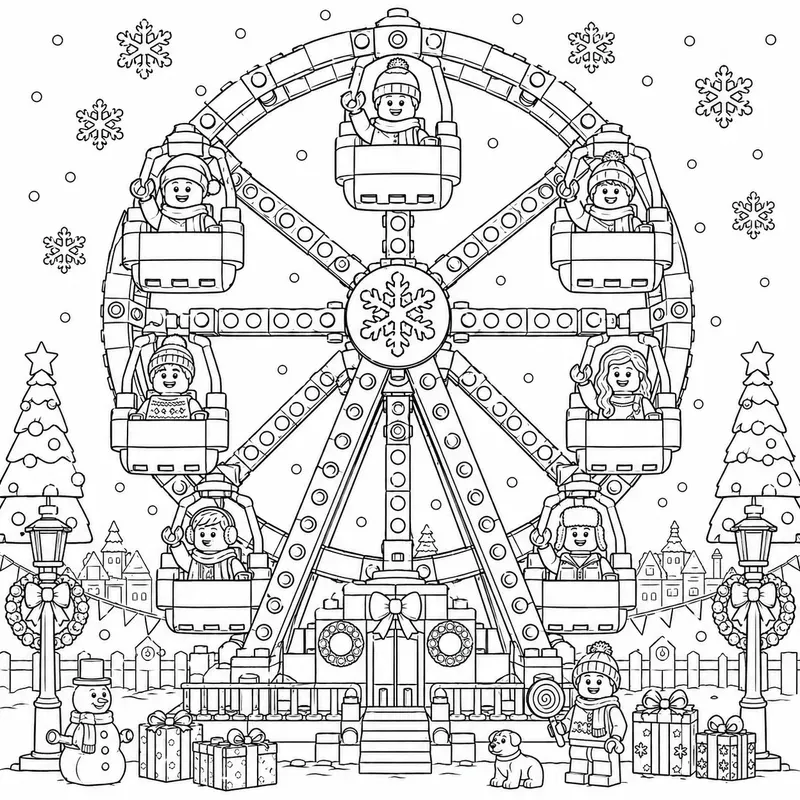 Lego Christmas Coloring