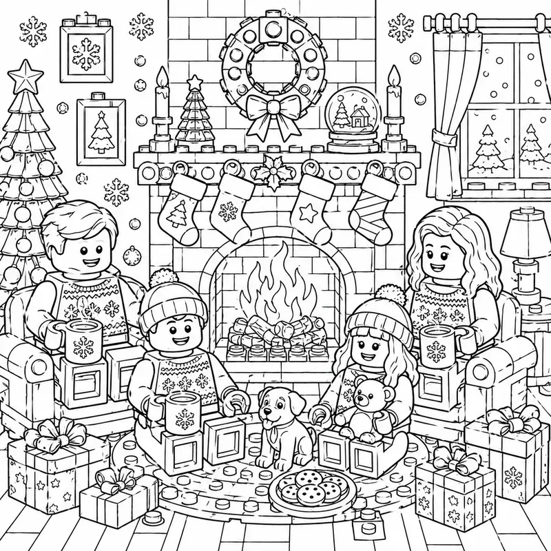 Lego Christmas Coloring