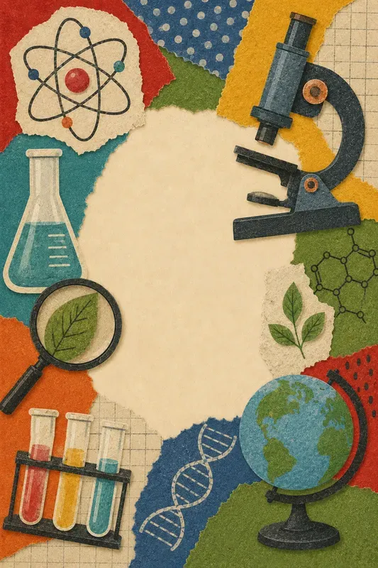 School Subject Educational Collages