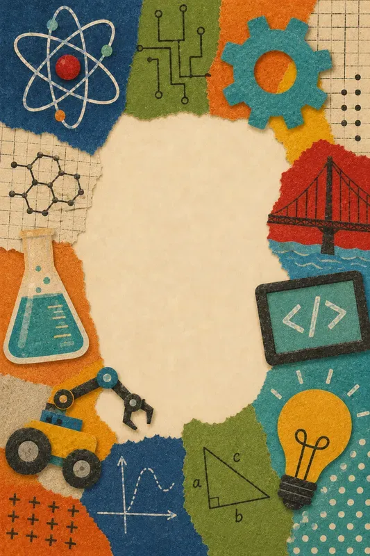 School Subject Educational Collages