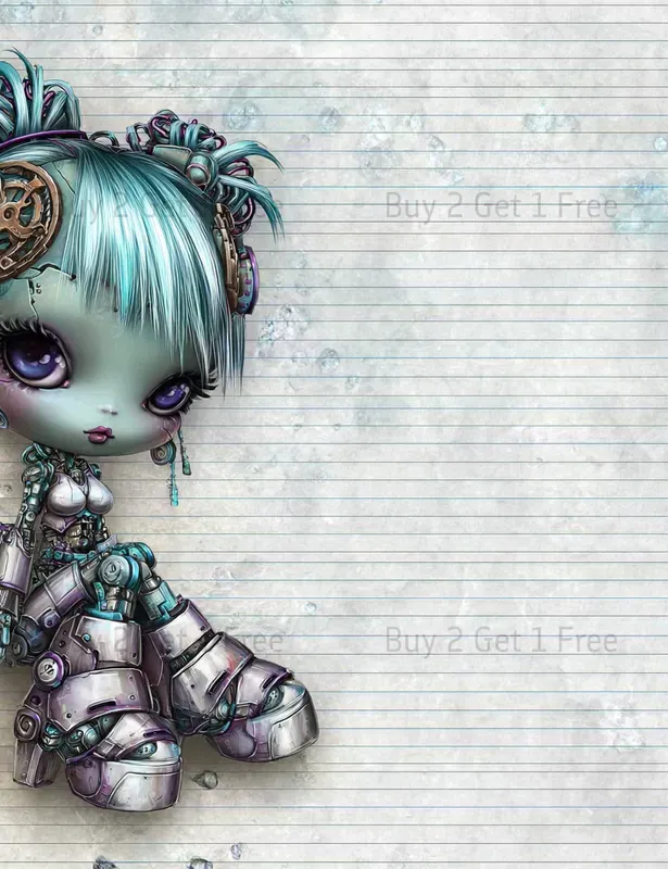 Alice In Cyberpunk World Plain Papers