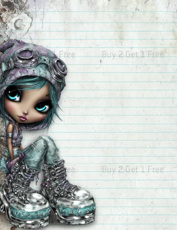 Alice In Cyberpunk World Plain Papers