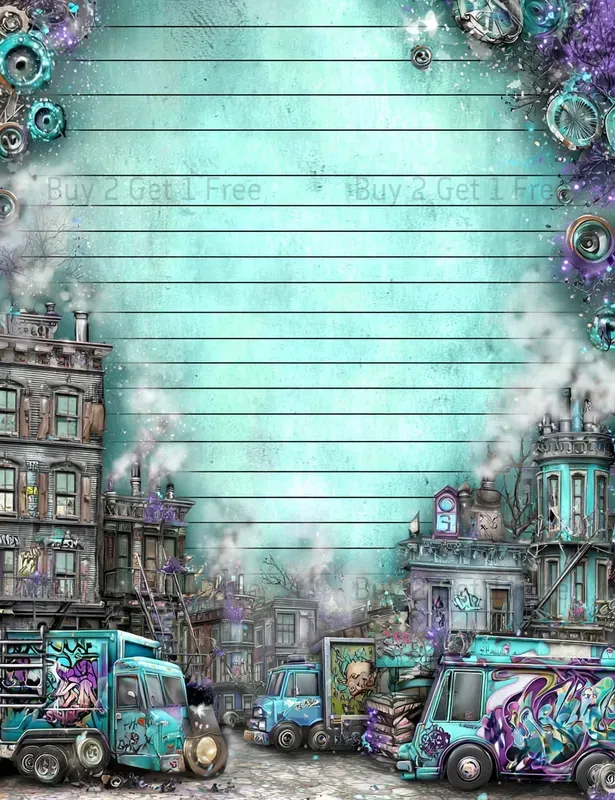 Alice In Cyberpunk World Plain Papers