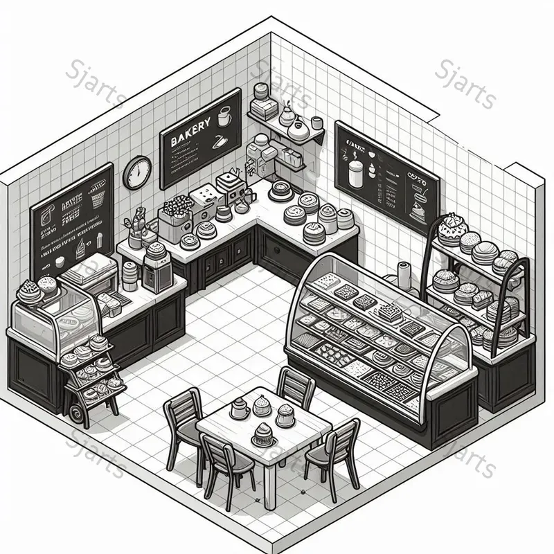 3D Vector Isometric Storefront Colorings