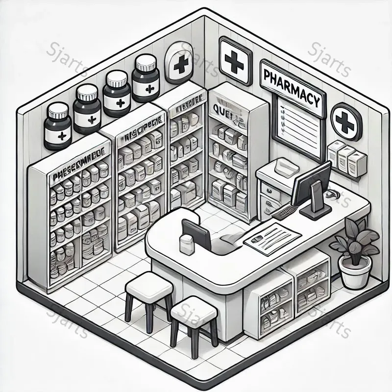 3D Vector Isometric Storefront Colorings