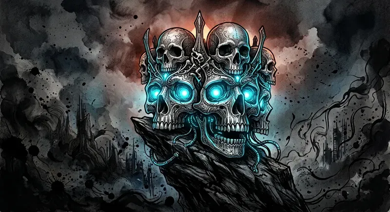 Luminous Dark Fantasy Ink Art