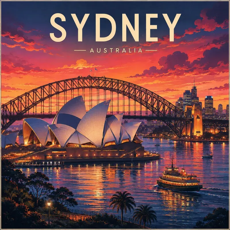 Cinematic City Sunset Illustrations