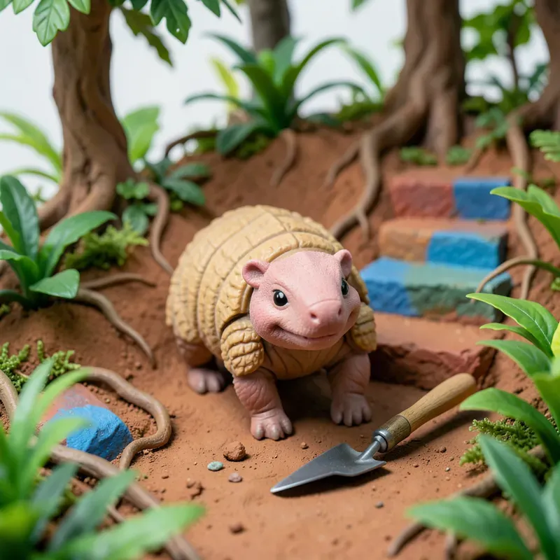 Macro Toy Jungle Scenes