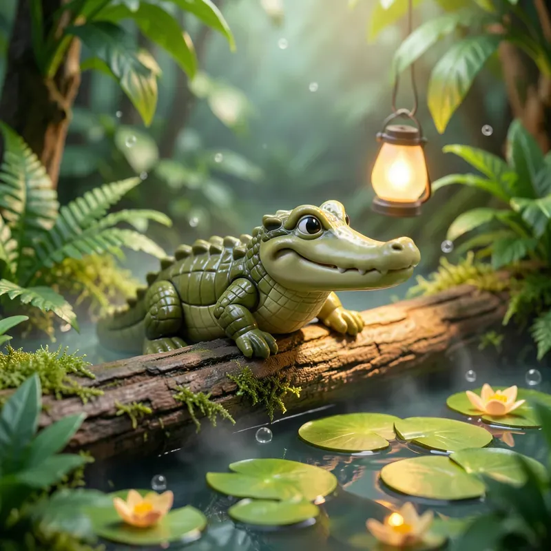 Macro Toy Jungle Scenes