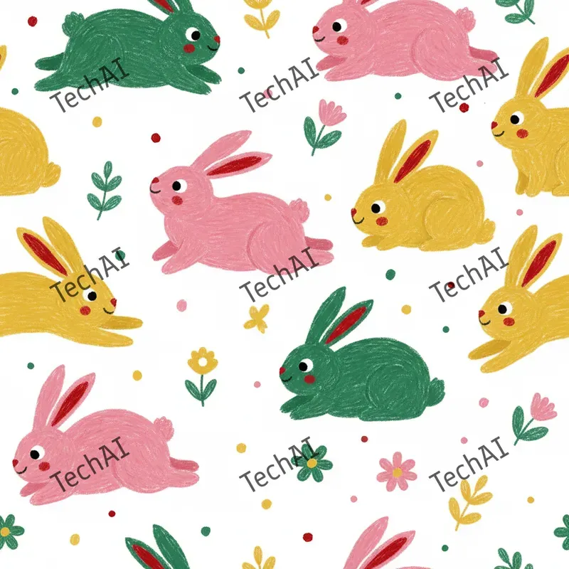 Naive Oil Pastel Pattern Art