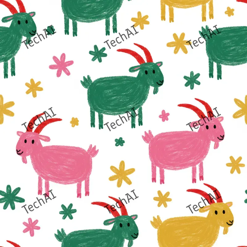 Naive Oil Pastel Pattern Art