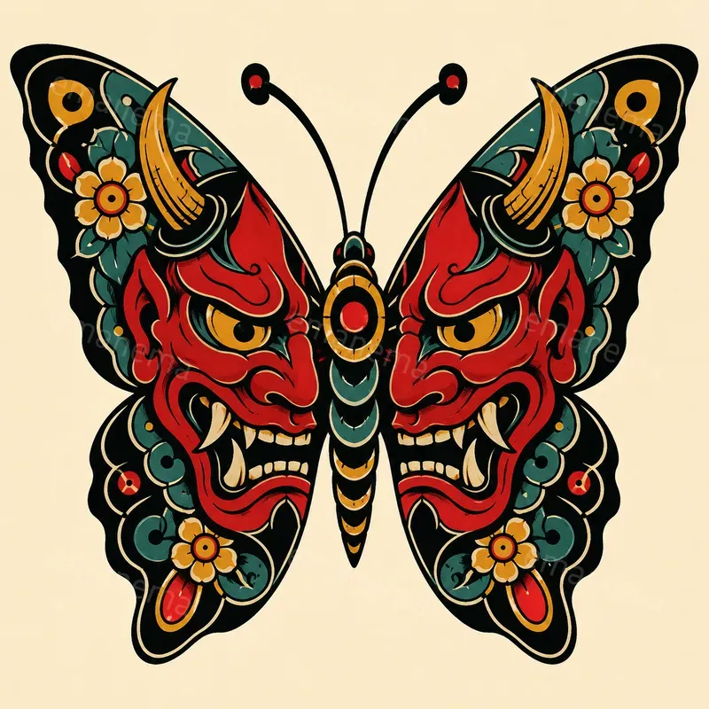 Symmetrical Traditional Tattoo Designs