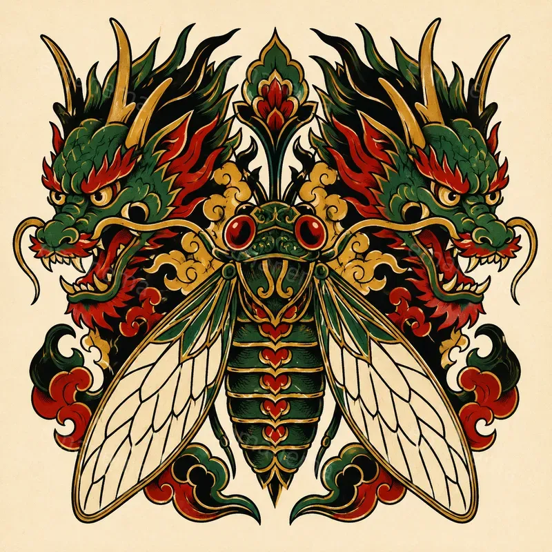 Symmetrical Traditional Tattoo Designs