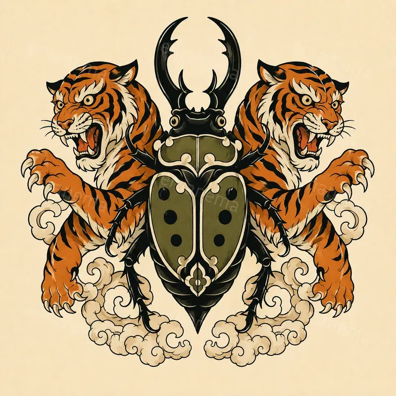 Symmetrical Traditional Tattoo Designs
