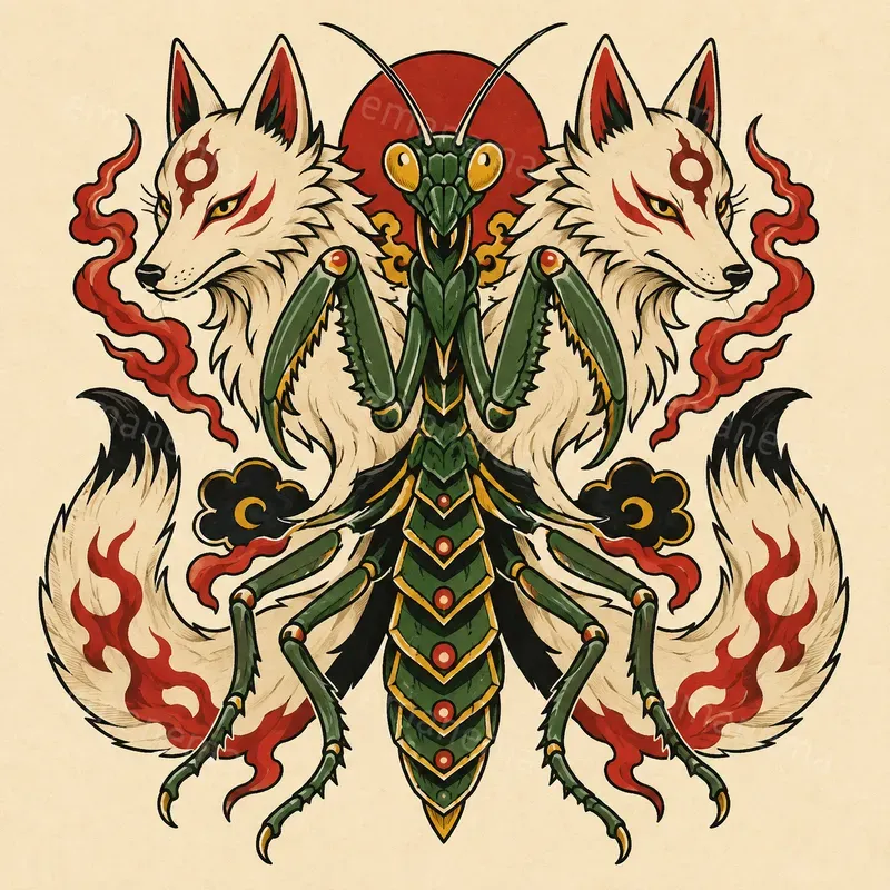 Symmetrical Traditional Tattoo Designs