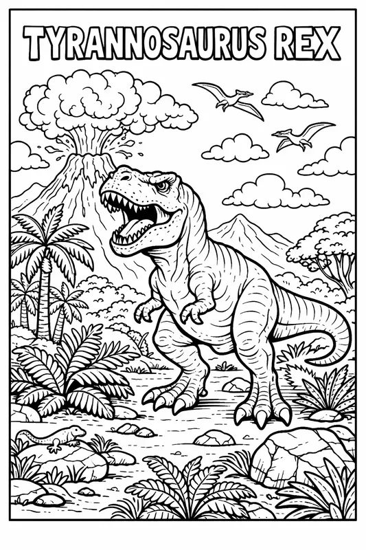 Dinosaur Coloring Book Pages