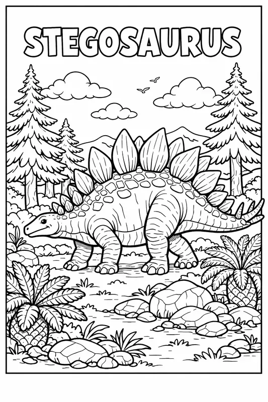 Dinosaur Coloring Book Pages