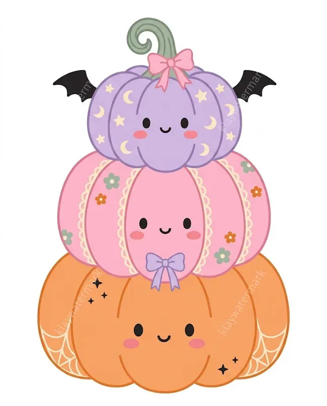 Little Frights Pastel Halloween Cliparts