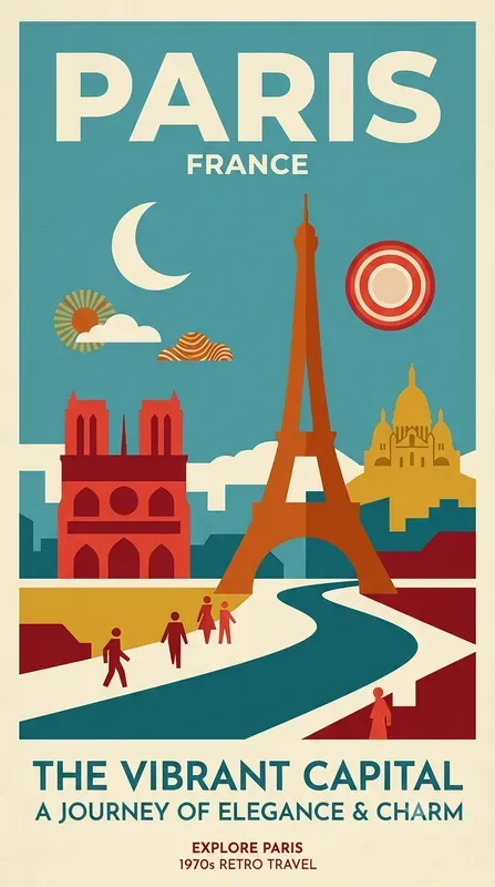 Retro Minimalist Vintage Travel Posters
