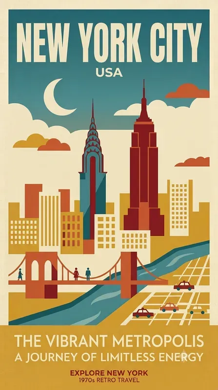 Retro Minimalist Vintage Travel Posters