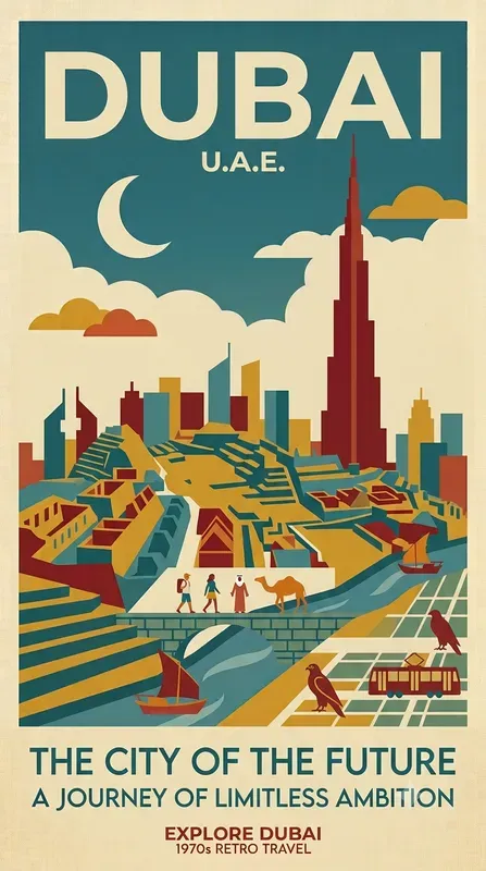 Retro Minimalist Vintage Travel Posters