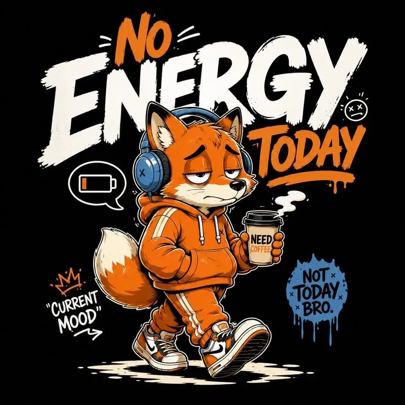 No Energy Today Mascot Tshirts