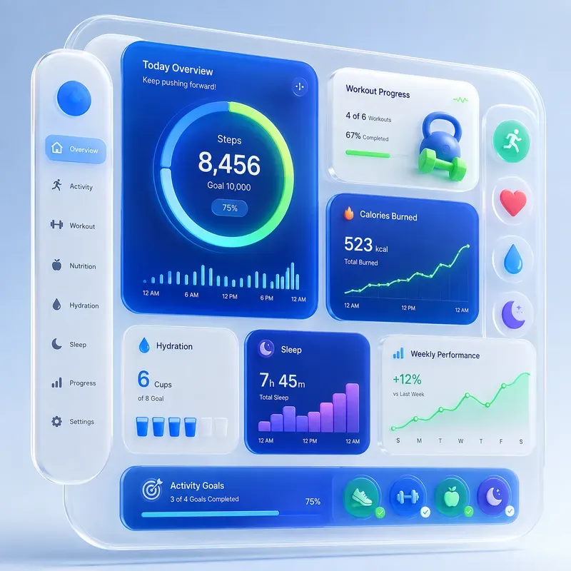 Premium 3D Healthcare Dashboard UIs