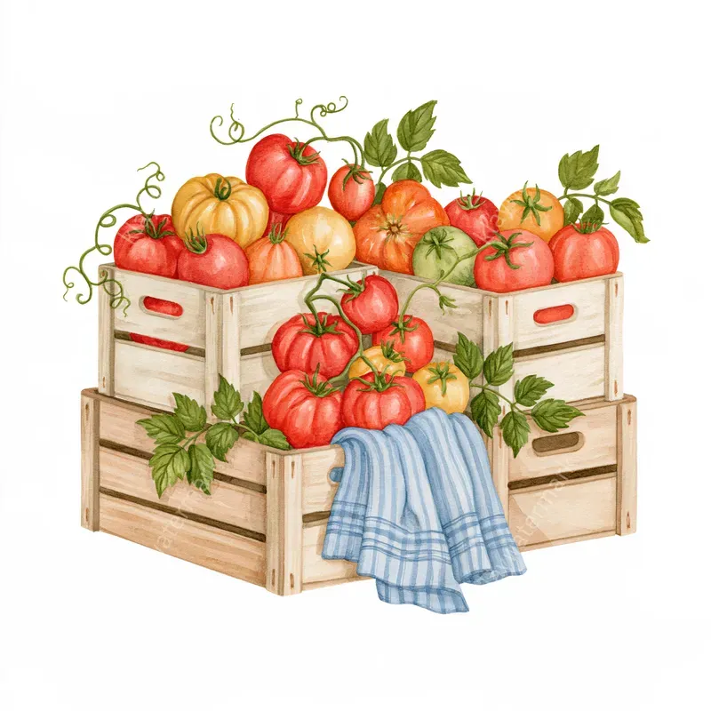 Farmers Market Editorial Watercolors