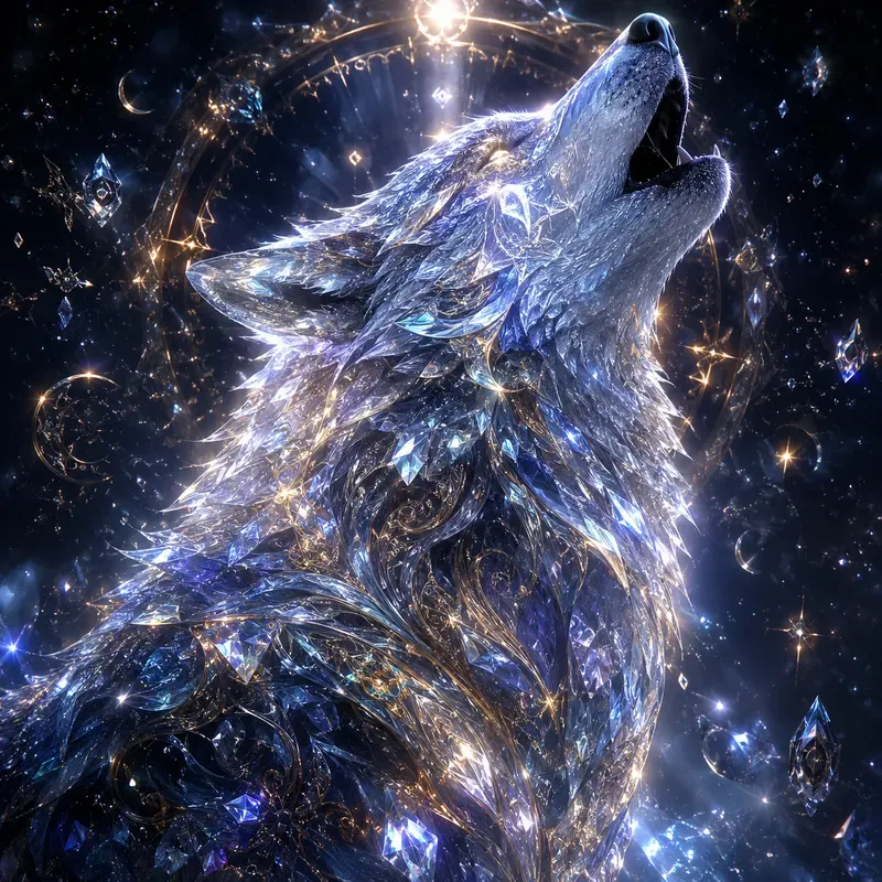 Glowing Crystal Energy Animals