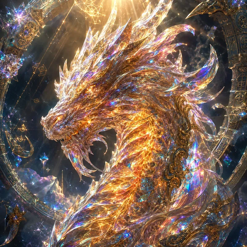 Glowing Crystal Energy Animals
