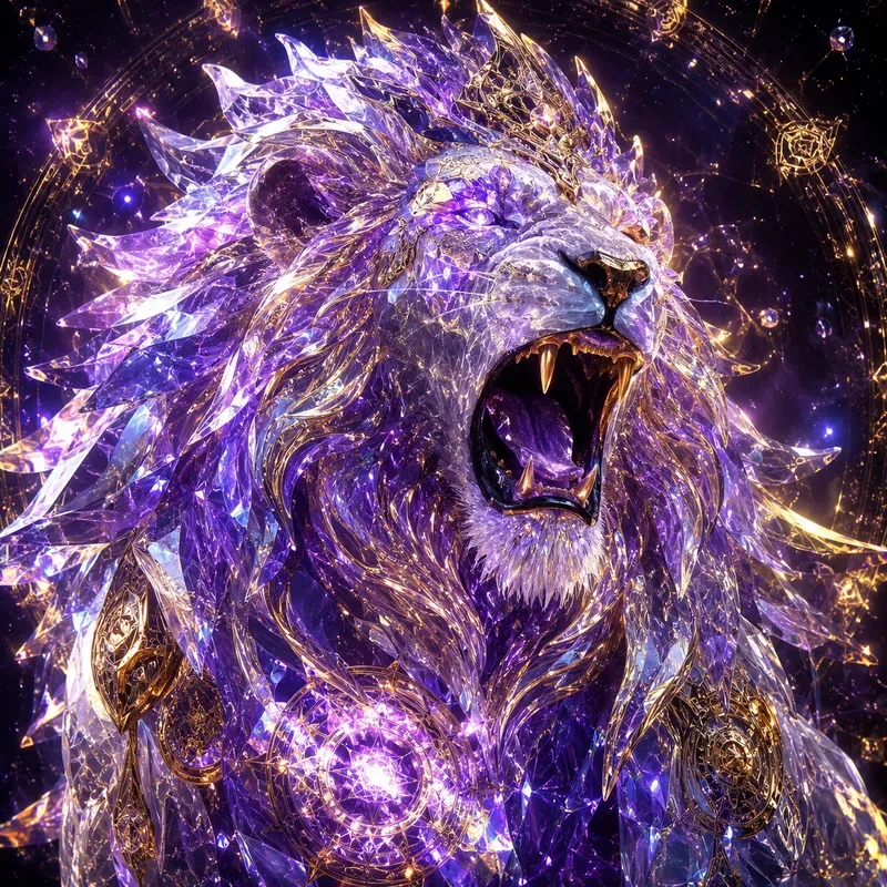 Glowing Crystal Energy Animals