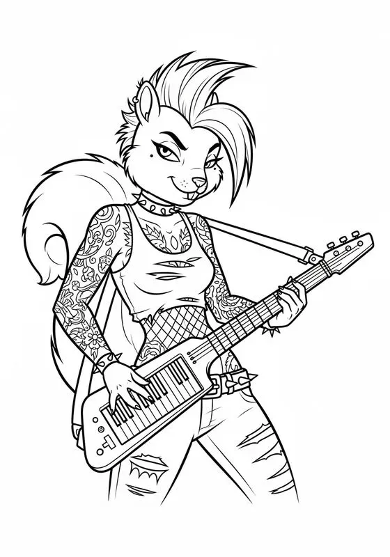 Sassy Toon Line Art