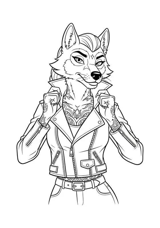 Sassy Toon Line Art