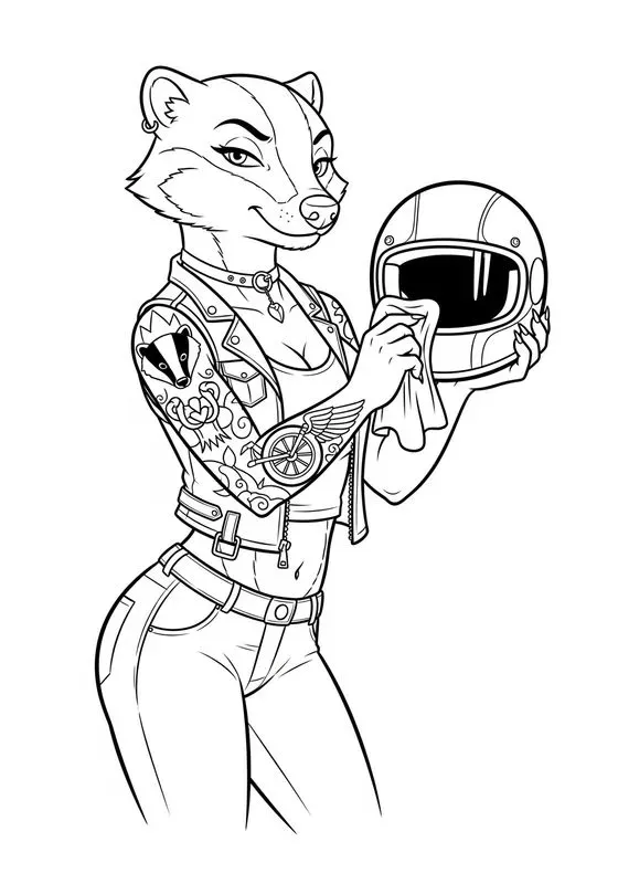 Sassy Toon Line Art