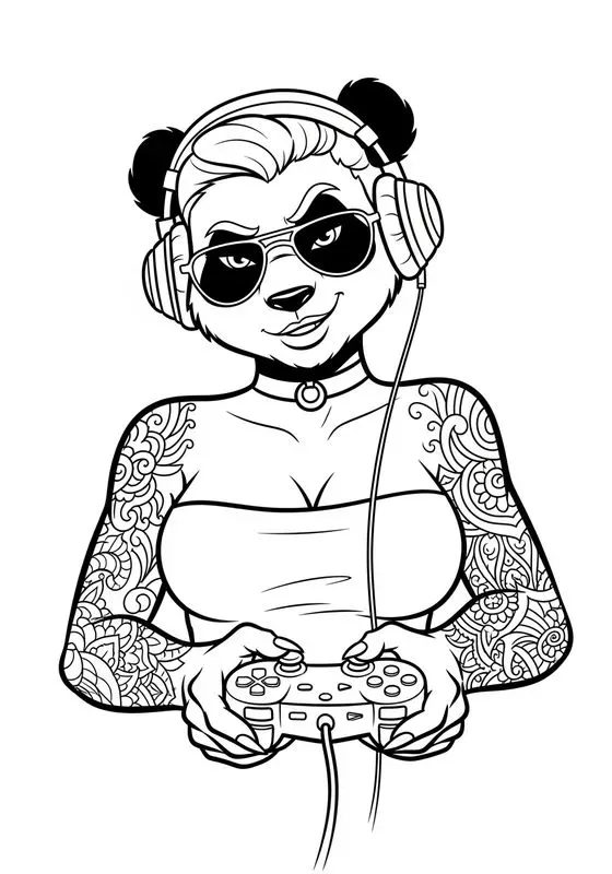 Sassy Toon Line Art