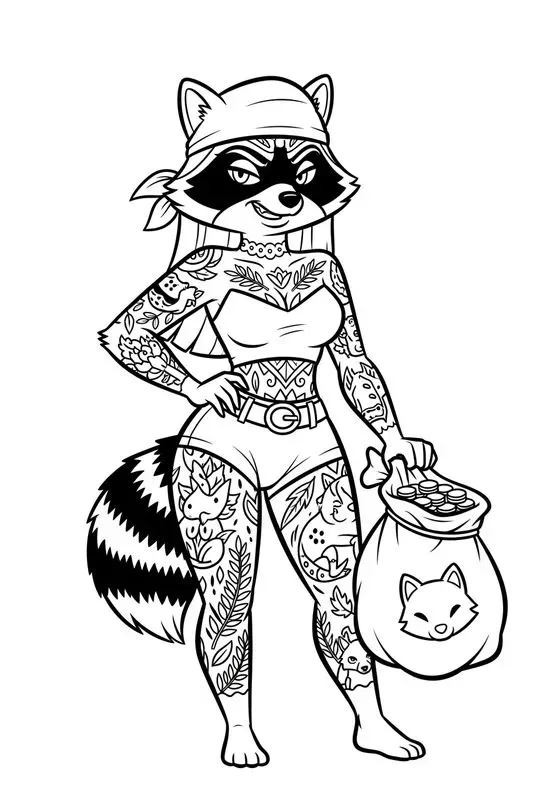 Sassy Toon Line Art