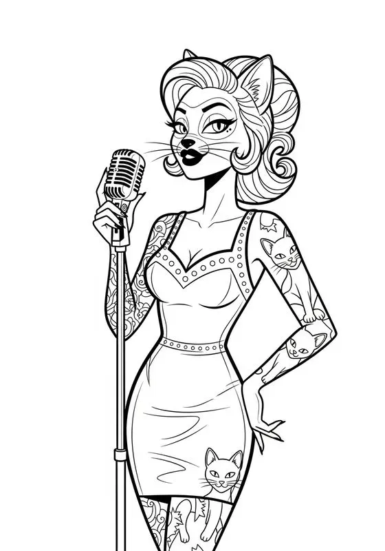 Sassy Toon Line Art