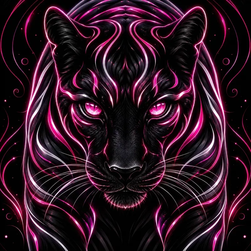 Hot Pink Neon Animal Illusion Collections