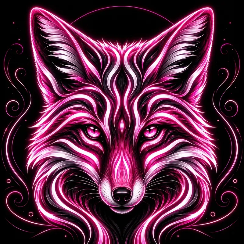 Hot Pink Neon Animal Illusion Collections