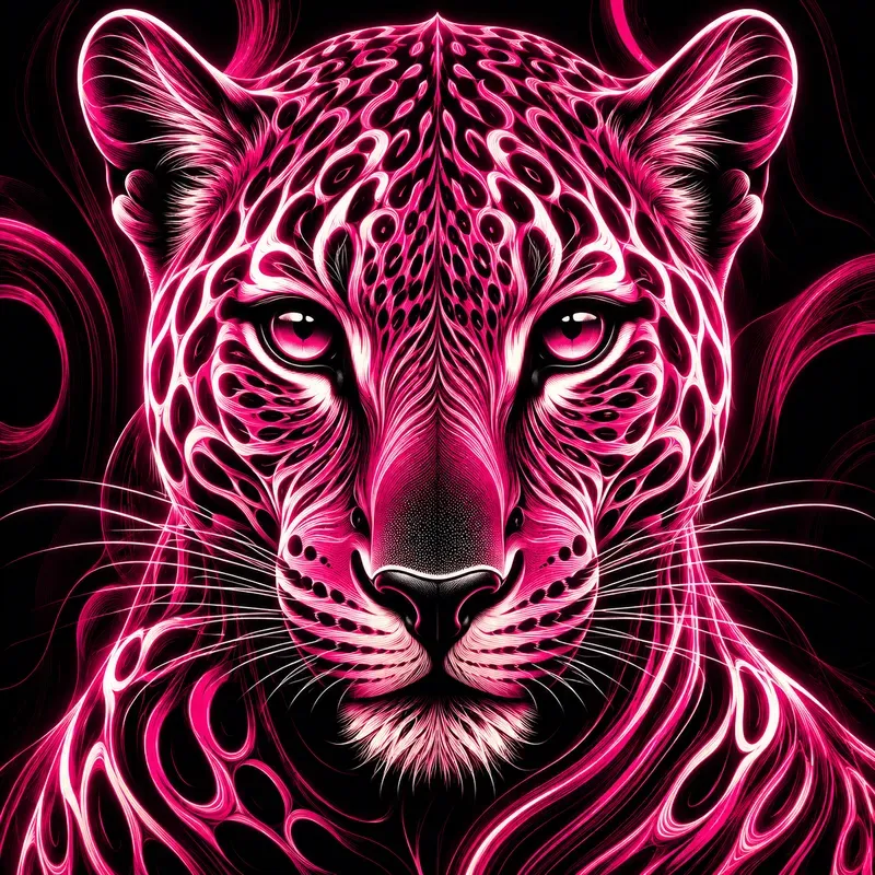 Hot Pink Neon Animal Illusion Collections